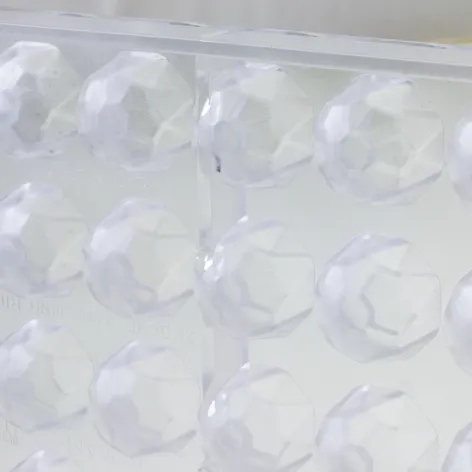 Close up.webp Hexagonal Diamond Praline Mould; 10g; 28 pieces